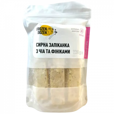 Запіканка Frozen Dazen 320 г сирна з чіа та фініками