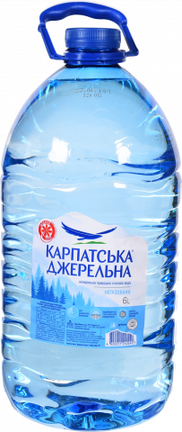 Вода Карпатська джерельна 6 л пл. бгаз.