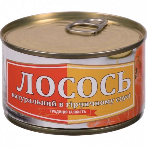 Конс Лосось Рибацька Артіль 230 г з/б в гірчичному соусі