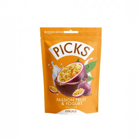 Драже PICKS маракуйя в молочному шоколаді 90 г(Литва)