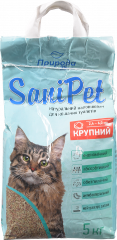 Наповнювач SANI PET 5 кг бентонітовий великий