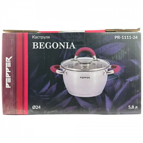 Каструля Pepper Begonia 24 см 5,8 л 127020 PR-1111-24