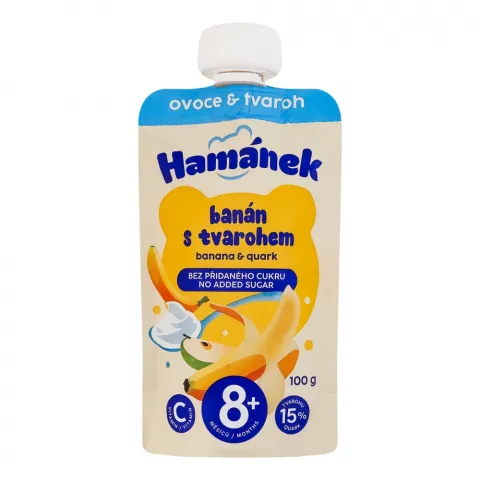 Пюре Hamanek 100 г яблуко та банан з сиром