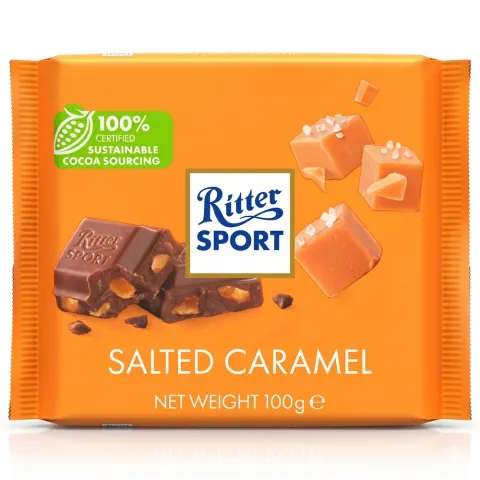 Шоколад Ritter Sport 100 г з солоною карамеллю (Німеччина)