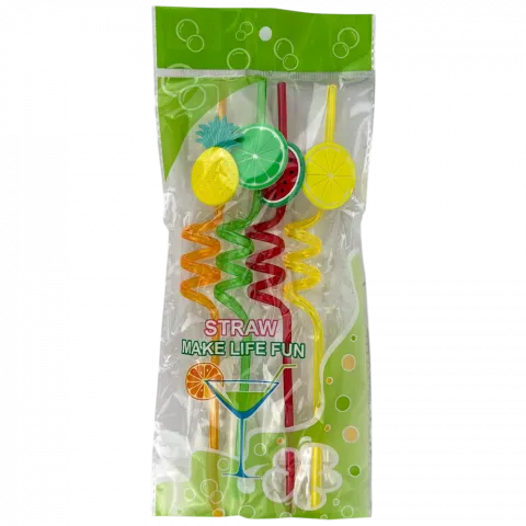 Набір трубочок 4шт. цитрус. арт.AY24-19 И059