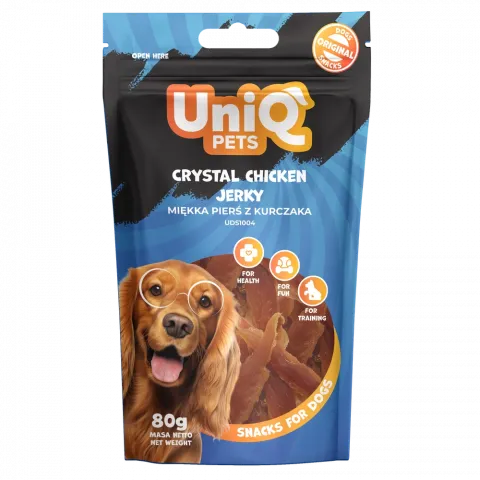 Снек для собак UNIQ PETS 80г курячі джеркі И587 (Польща)