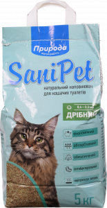 Наповнювач SANI PET 5 кг бентонітовий дрібний