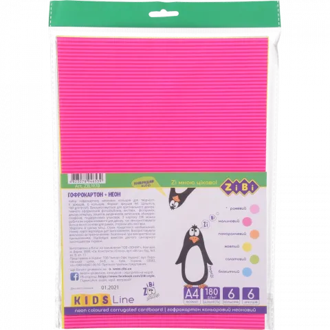 Гофрокартон ZiBi неоновий А4 6 арк. 6 арк. ZB.1970