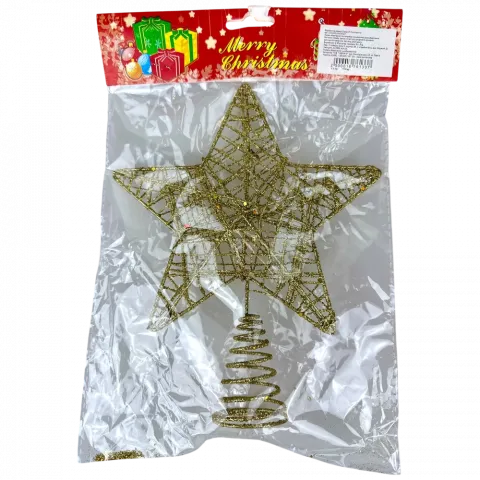 Верхівка на ялинку Зірка 1821см золота арт. SX25220 9245 И337