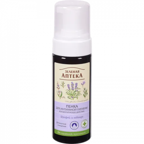Пінка д/інтим. гігієни Green Pharmacy 150 мл Шавлія і лав.