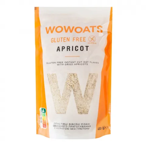 Пластівці Wowoats 450 г вівсяні Apricot без глютену