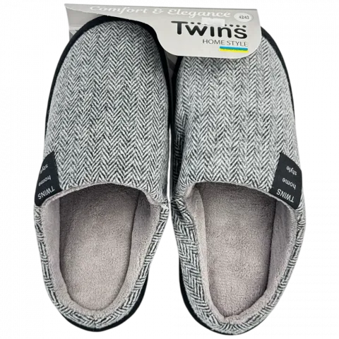 Напівчешки дом. чол. Twins ELEGANT gray р.42/43 13323