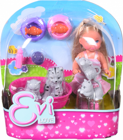 Іграшка Лялька Єва з тваринками, 3 вида 5734191