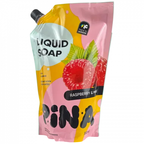 Мило рідке Pina 550 мл д/пак. Raspberry and mint