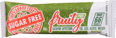 Батончик FrutyPro 30 г ківі/алое/яблуко/мигдаль