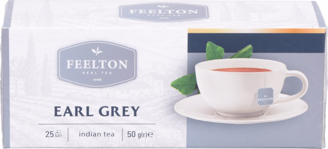 Чай Feelton 25 шт. чорн. Earl Grey з бергамотом (П)