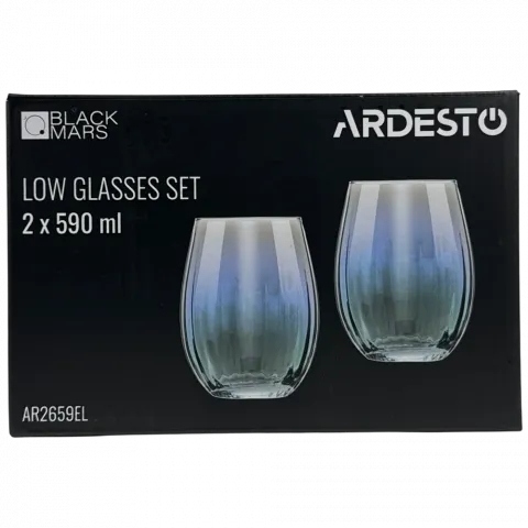 Набір склянок низьких Ardesto 590мл 2шт. прозор. AR2659EL