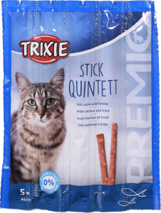 Ласощі Trixie Premio Quadro-Sticks д/котів 4х5 г палички лосось/форель