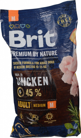 Корм Brit Premium 8 кг сух. дсобак серед. порід з куркою 170817