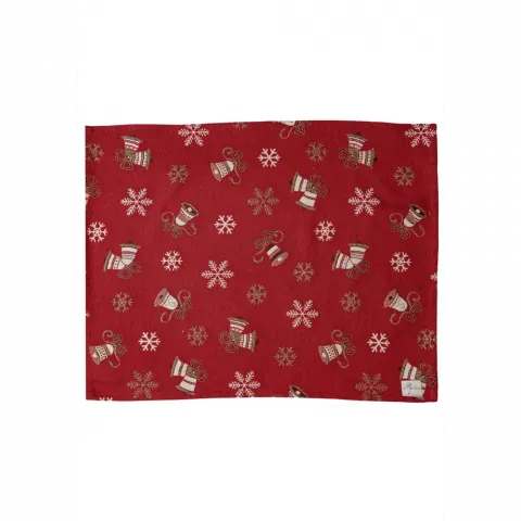 Серветка Прованс 35х45 см Дзвіночки на червоному