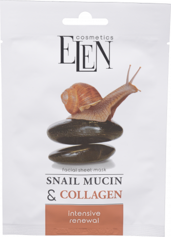 Маска д/обличчя тканинна Elen Snail mucin and Collagen
