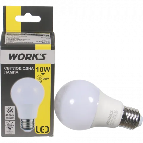 Лампа LED WORK`S звичайна біла 10 Вт E27