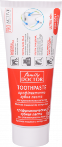 Зуб. паста Family Doctor 250 г Дбайливе очищення та екстра-сила
