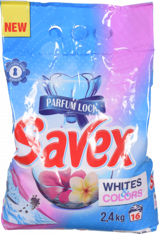Порошок Savex 2,4 кг автомат 2в1 Parfum Lock Whites and Colors И065