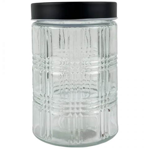Банка скляна 1100мл з кришкою клітина 1089S-10 И176