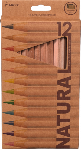 Олівці кольорові JumboNatura Marco 12 шт. 6400-12СВ 26366
