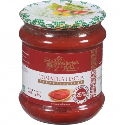 Томат паста Українська Зірка 480 г ГОСТ 25