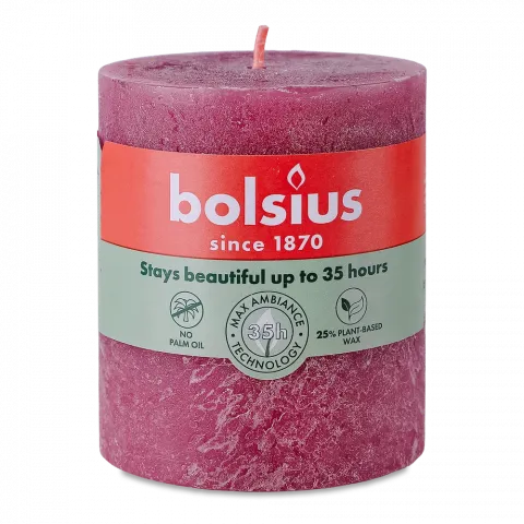 Свіча Bolsius 80/68 рустік попеляста троянда арт. 103668780339
