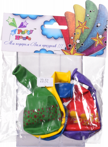 Повітряні кульки Party House Пастель з малюнком 5 шт. 1258262