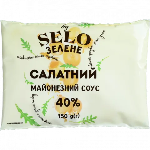 Майонезний соус Selo Зелене 150 г ф/пак. Салатний 40