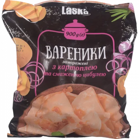 Вареники Ласка 900 г з картоплею та смаженою цибулею