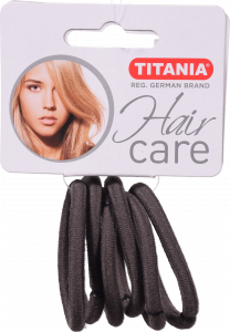 Зажим д/волосся Titania еластичний мал. 6 шт. 6 мм сірий 7814