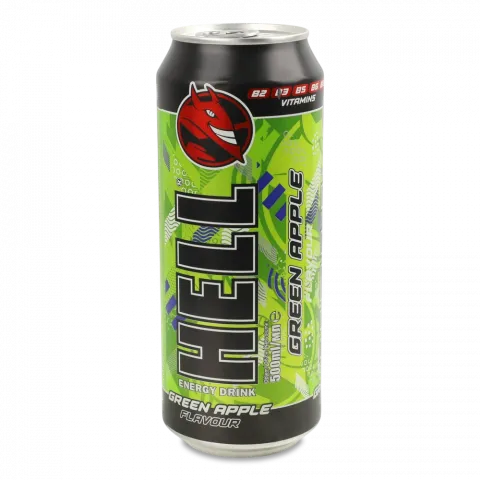 Напій б/алк. Hell 500 мл з/б Green apple