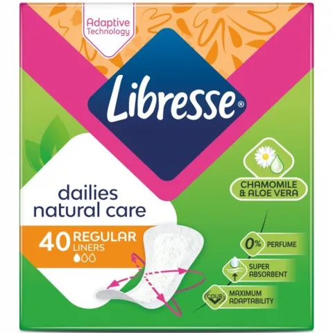 Прокладки щоден. Libresse 40 шт. Natural Care Normal