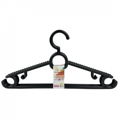 Набір вішалок 5шт пласт.ребр.38x19.5см 35784-6 И389