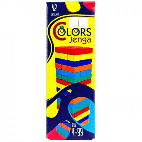 Гра настільна Strateg Colors Jenga 48 брусків укр. 30717