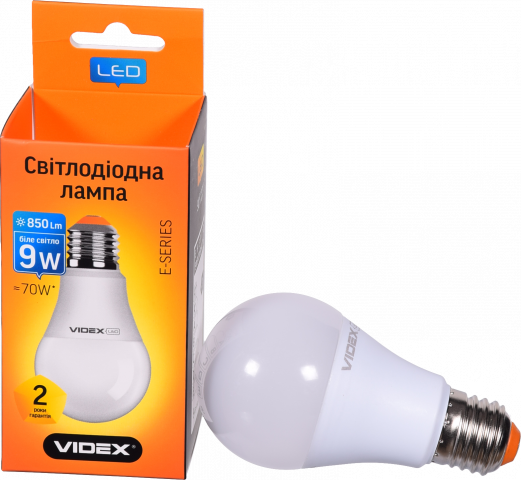 Лампа LED Videx E звичайна біла 9 Вт Е27