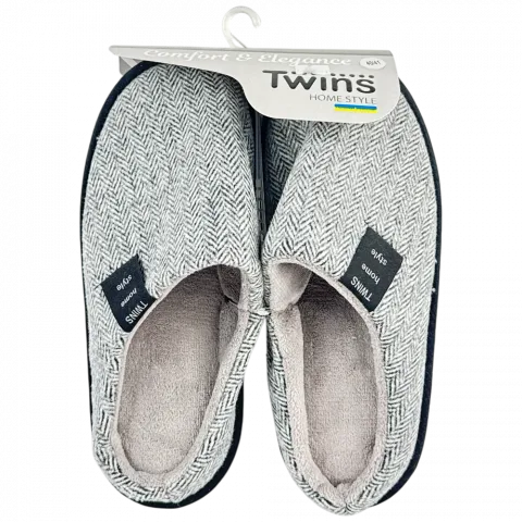 Напівчешки дом. чол. Twins ELEGANT gray р.40/41 13322