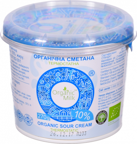 Сметана Organic Milk органіч. термостат. 10 270 г