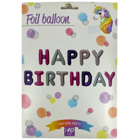 Надувні кульки `HAPPY BIRTHDAY`, 40 СМ 491020000 И841 (КІН)