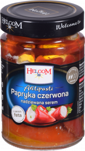 Конс Перець Helcom 260 г скл. солодко гострий червоний фарширований фетою (Польща)