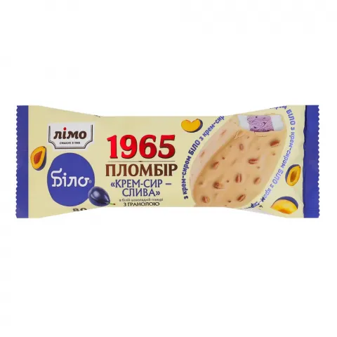 Морозиво Лімо 80 г ескімо Пломбір 1965 Крем-сир слива