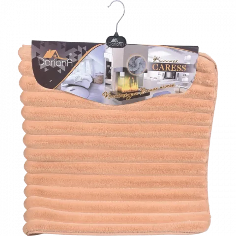 Килимок Даріана з еко-хутра Страйп 60х120 см карамель