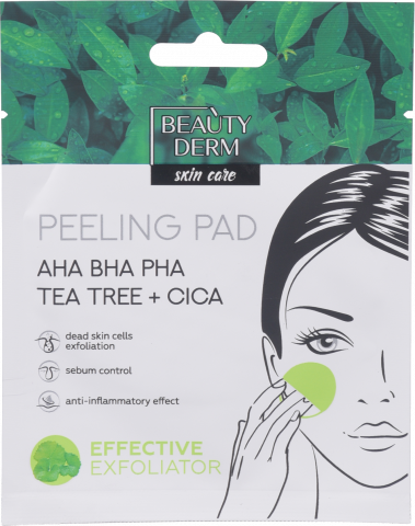 Пілінг д/обличчя Beautyderm з СІСА АНА- ВНА- РНА-кислотами та чайним деревом