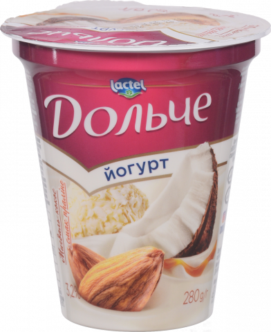 Йогурт Дольче 3,2 280 г Мигдаль-кокос-смак праліне