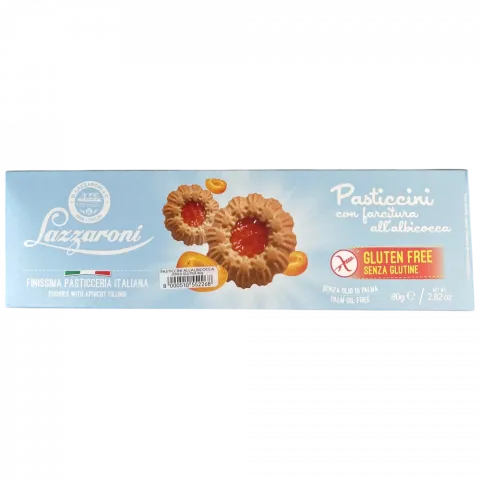 Печиво Lazzaroni 80г з абрикос.джем.безглютенове (Італія)